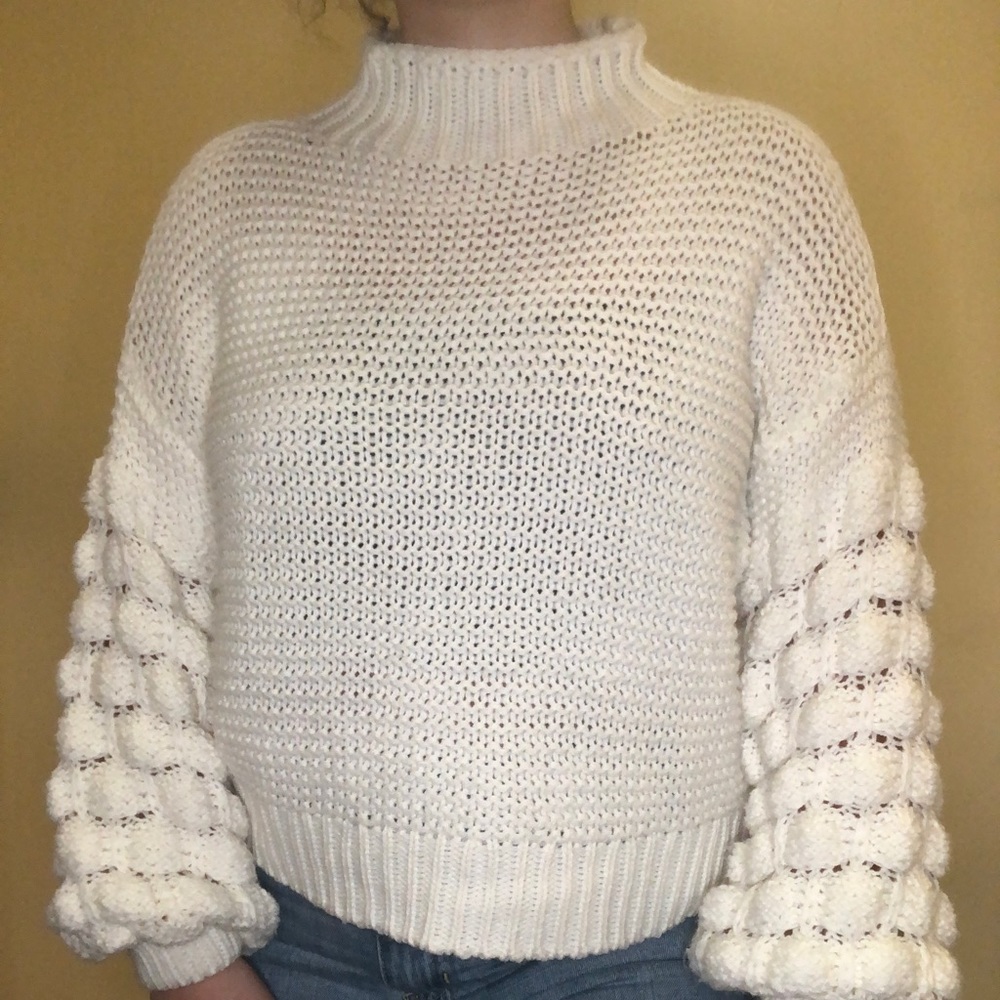 White Turtleneck Sweater